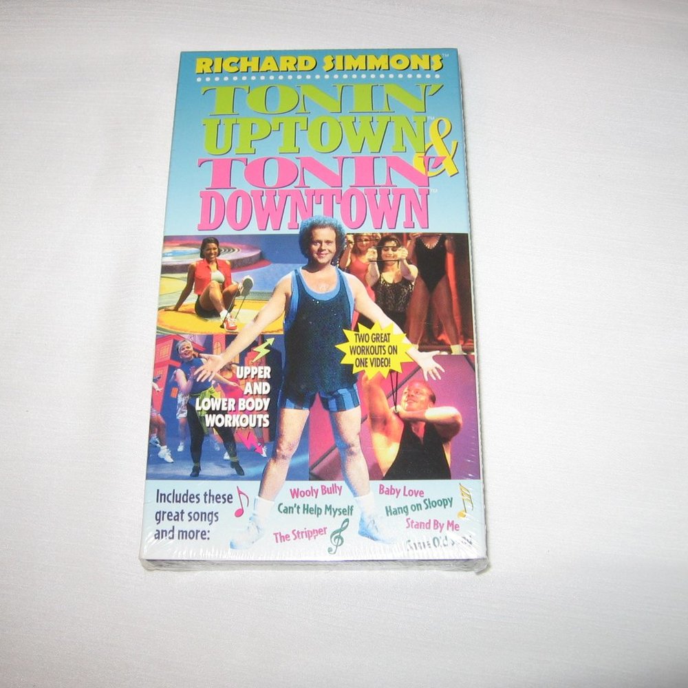 (NEW SEALED) Richard Simmons TONIN' UPTOWN & TONIN' DOWNTOWN (VHS)